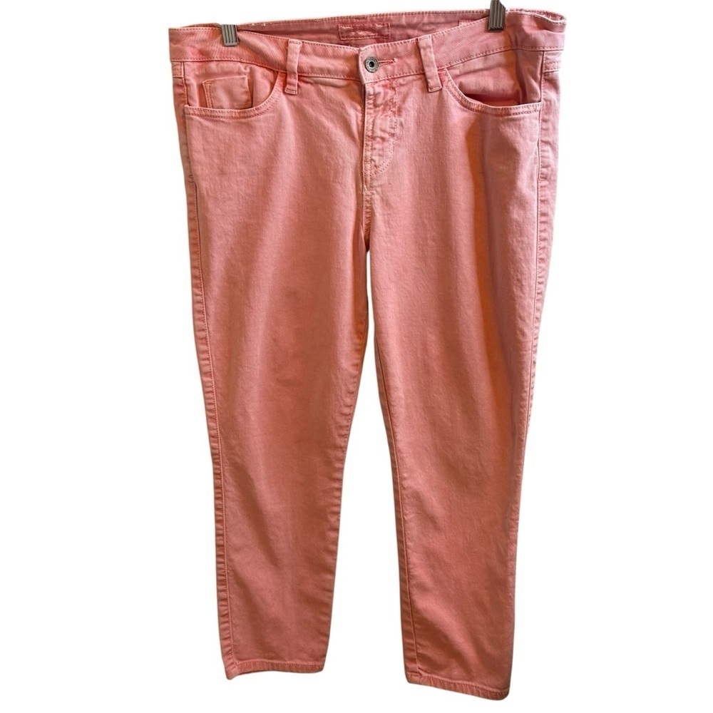 Guess Vintage Pink Wash Ankle Cropped Brittney Jeans with Stretch Y2K 90s - Picture 3 of 10